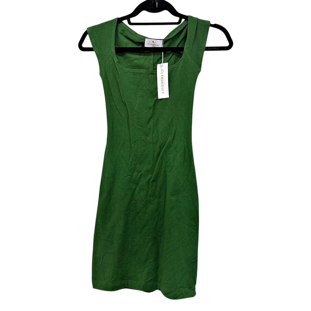 NWT Gil Rodriguez El Tigre Dress Green Mini Bodycon Dress XS